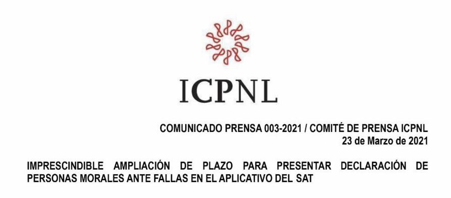 Comunicado Comité de Prensa ICPNL